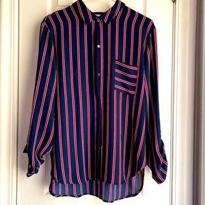Red and blue extra-large dress shirt